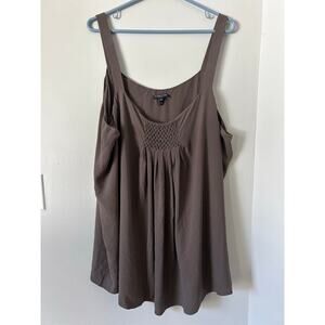 Eileen Fisher Women's Gray 100% Silk Sleeveless Tank Top 3X